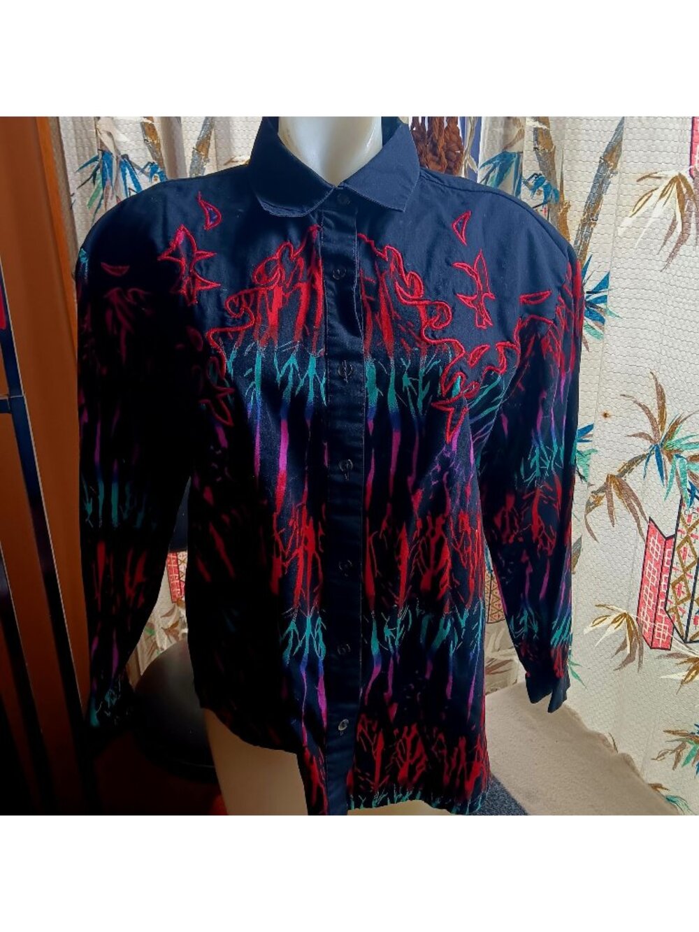 Vintage Cowgirl Medium Padded Top Western 1990's Mine & Bill's Outfitters